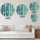 preview thumbnail 4 of 6, Designart 'Painted Wooden Planks' Oversized Modern Wall CLock