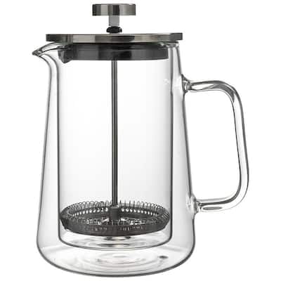 French Press Coffee Maker 1000ML DoubleWall Insulated Borosilicate Glass