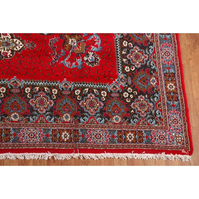 Red Kashan Turkish Area Rug Machine Made Carpet - 9'6" x 12'9"