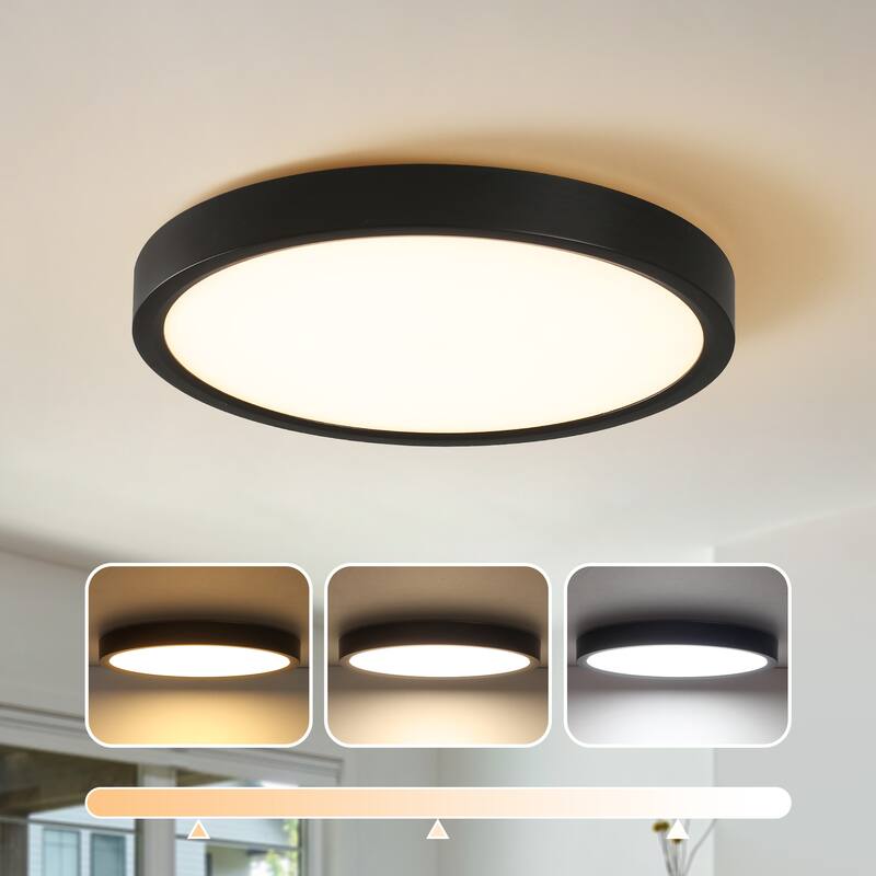 Modern 9.06-inch Round LED Flush Mount Ceiling Lighting for Hallway Bedroom