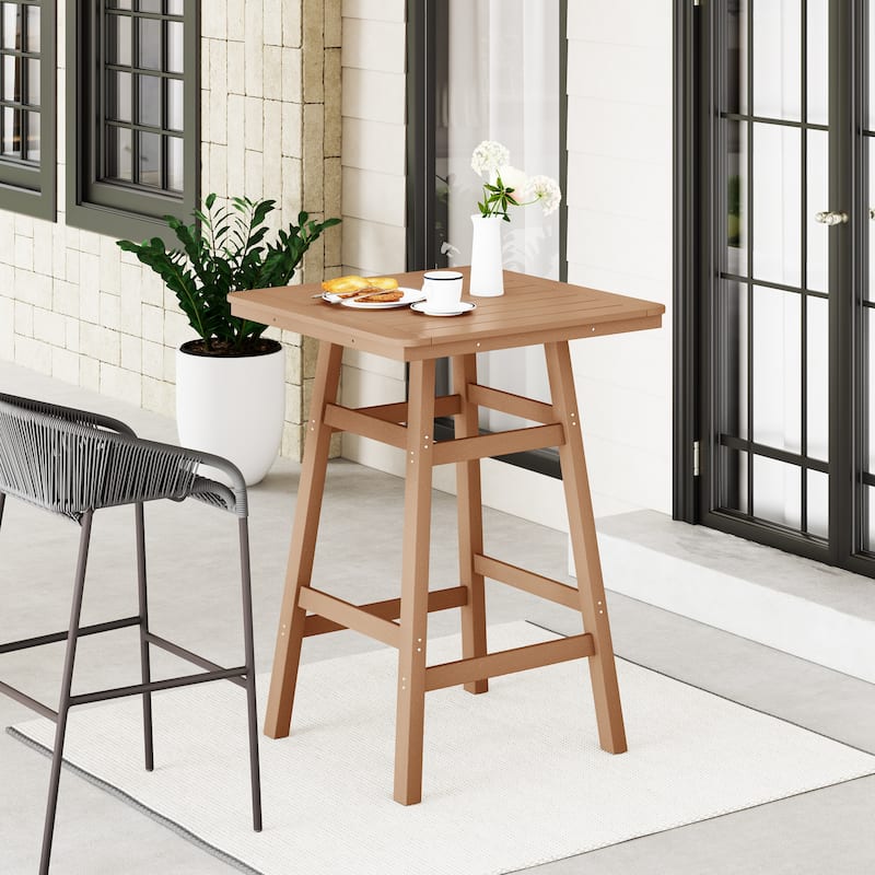 Laguna Hdpe All Weather Outdoor Patio 30" Square Bar Table
