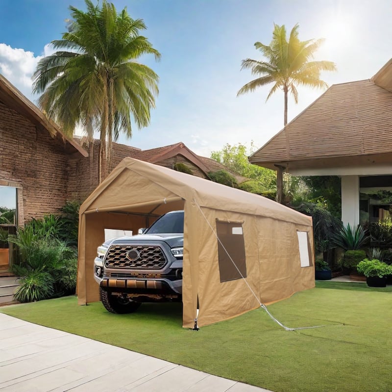 20 ft. W Heavy Duty Roof Portable Carport