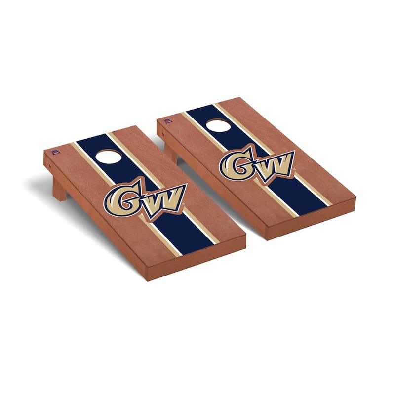 George Washington Colonials 2x4 Pro Cornhole Boards - V4 - Include Case & Lights