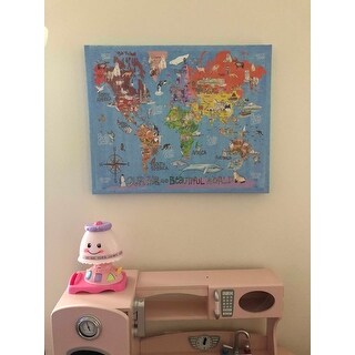 Get Wallpaper Shop Our Big Beautiful World Map Stretched Canvas Wall Art On Desktop Wallpaper