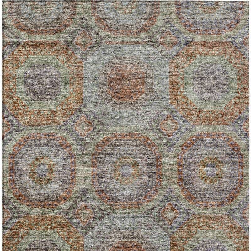 HomeRoots Geometric Transitional Rectangle Outdoor Rug