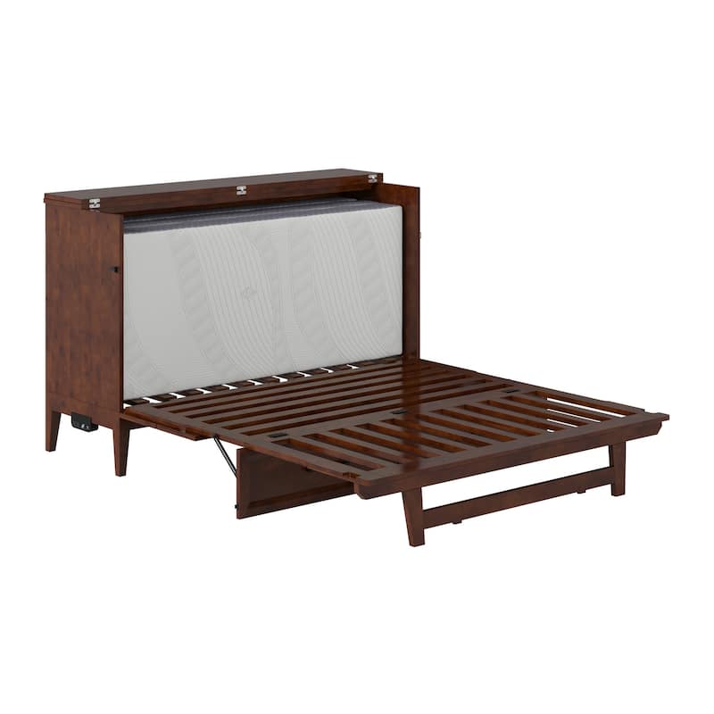Santa Fe Murphy Bed Chest with Mattress and Built-in Charger