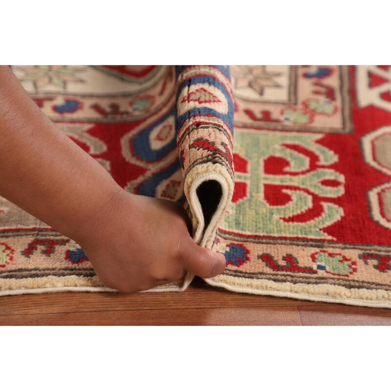 Traditional Oriental Kazak Area Rug Handmade Wool Carpet - 6'5" x 9'2"