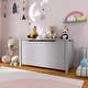 preview thumbnail 7 of 20, 32 Inch Kids Wooden Toy Box Storage with Safety Hinged Lid