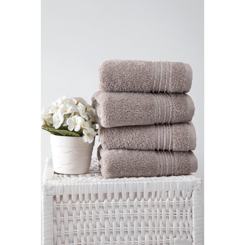Ozan Premium Home 100% Genuine Turkish Cotton Cascade Hand Towel(Set of 4)