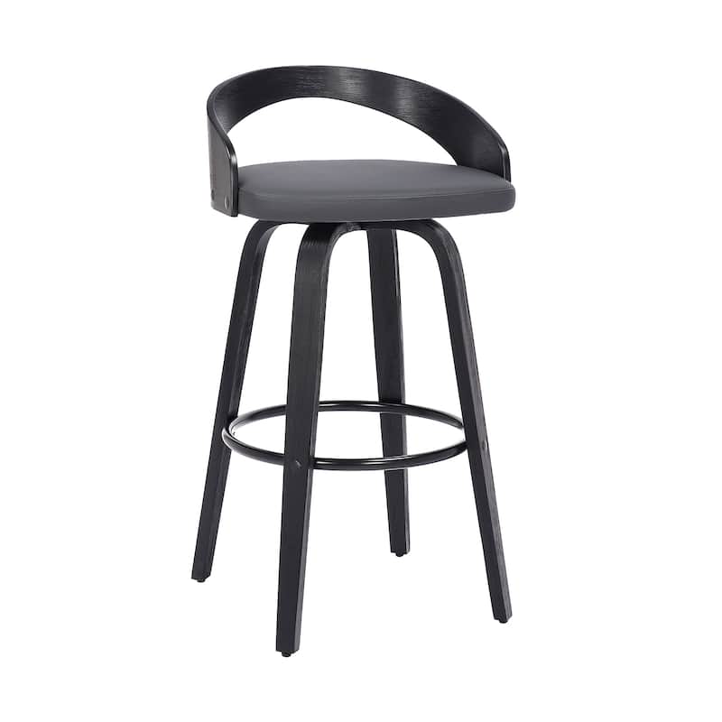 Carson Carrington Solavagen Mid-Century Modern Swivel Counter or Bar Stool