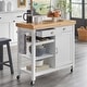 preview thumbnail 15 of 16, Simple Living Martha Rolling Rubberwood Kitchen Cart