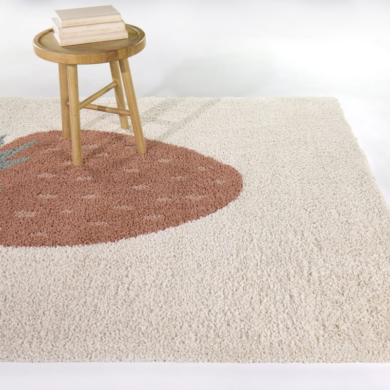 Fraise Kids Strawberry Area Rug - 3'11" x 5'7" - Burnt Orange
