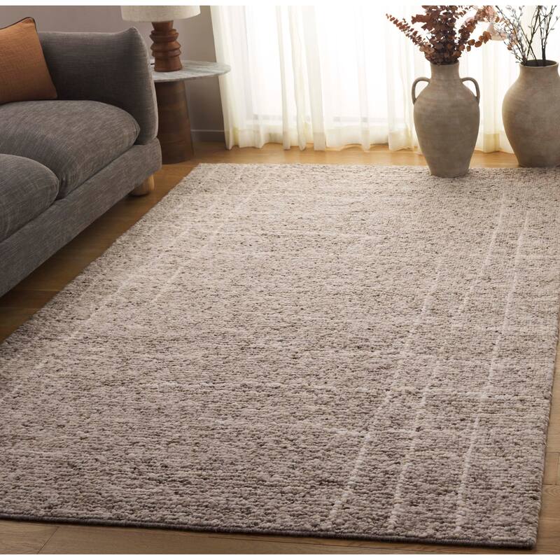 SAFAVIEH Handmade Natura Kotrina Wool Rug - Taupe/Ivory - 5' x 8'