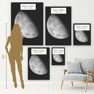 Black Graceful Moon Wall Art Canvas 1540 - Bed Bath & Beyond - 39944701
