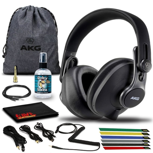 AKG K371BT Bluetooth Headphone with Cables, Pouch, Cable Ties, and. Opens flyout.