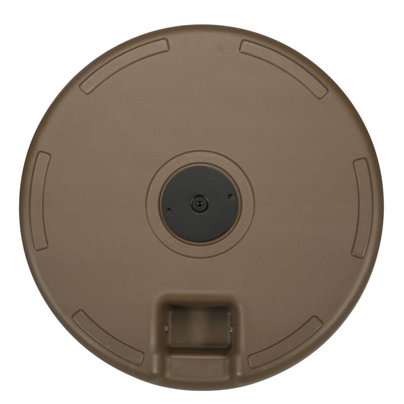 Outsunny 64 lbs. Fillable Umbrella Base with Steel Umbrella Holder, Round Umbrella Stand for 1.5" or 2" Umbrella Poles