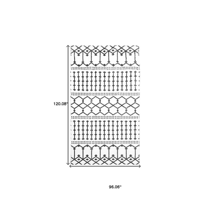 HomeRoots Tribal Modern, Contemporary Rectangle Area Rug - 8' X 10'