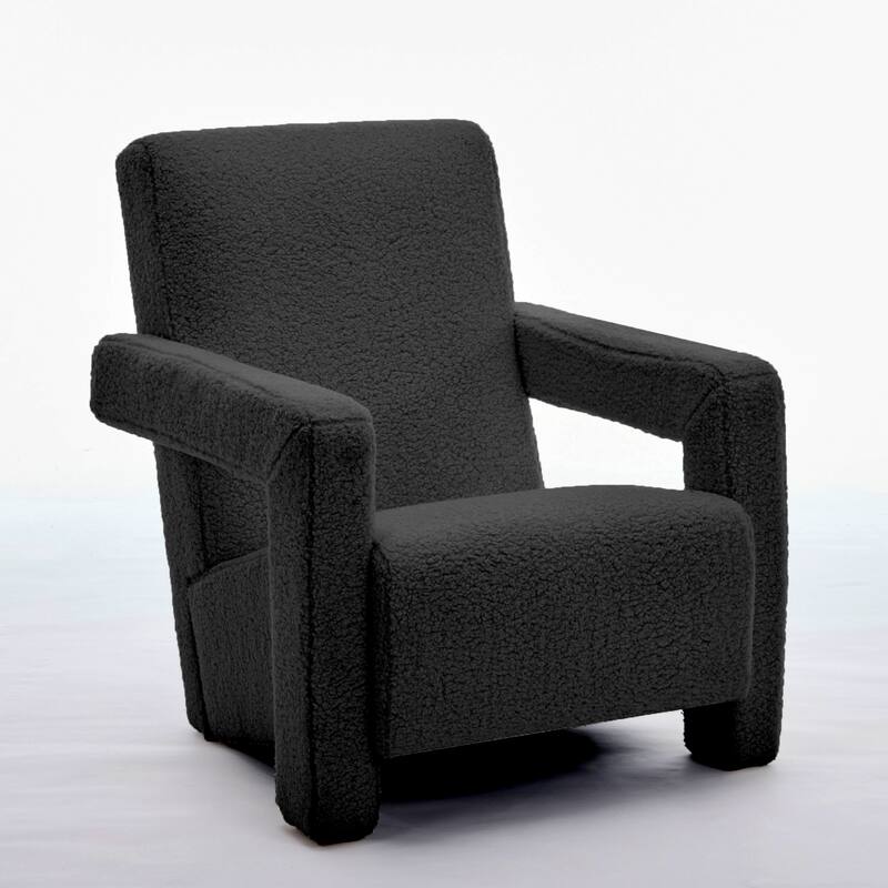 Sherpa Adirondack Chair for Living Room, Upholstered Accent Chair