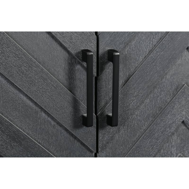 Retroy Vintage 4-Door Credenza Cabinet