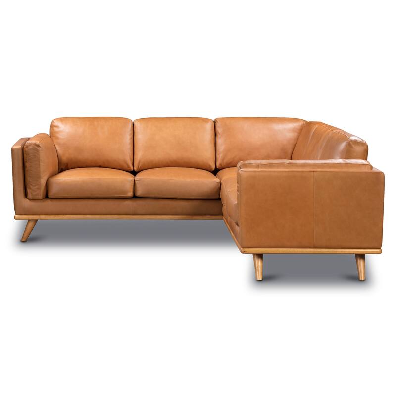 Poly and Bark Cadiz Corner Sectional - Genuine Italian Leather
