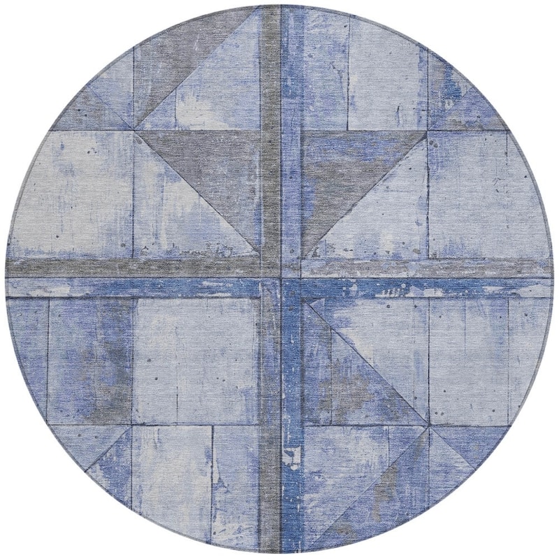 HomeRoots Geometric Transitional Rectangle Outdoor Rug
