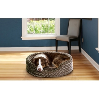 teddy oval dog bed