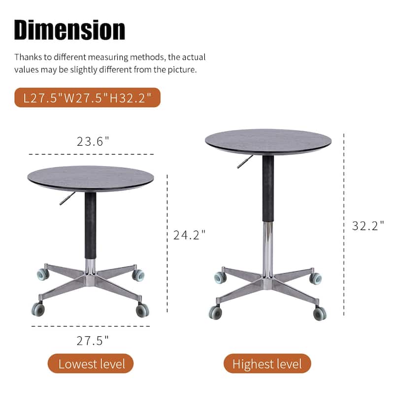 Movable Adjustable Coffee Table 360 Swivel