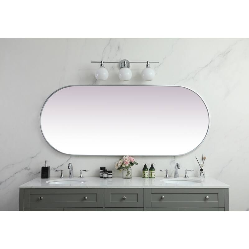 Elegant Lighting MR2A3072 Asha 30" W x 72" H Oval Framed Bathroom