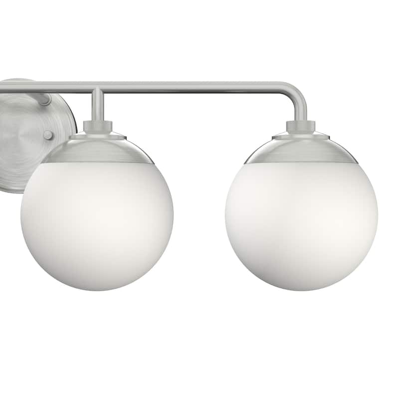 Hunter Hepburn 4-Light Bathroom Vanity Wall Light - Damp Rated - Vintage, Mid-Century