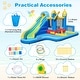 preview thumbnail 9 of 8, Costway Inflatable Water Slide Park with Slide, Jumping Area, Splash - w/ 680W Blower