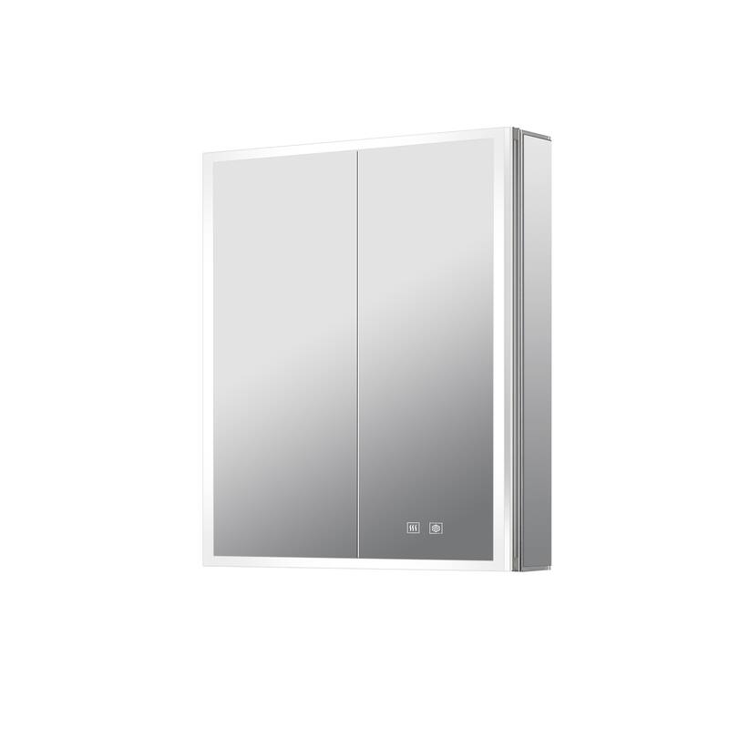 Mesa Surface-Mount LED Mirror Medicine Cabinet with Defogger