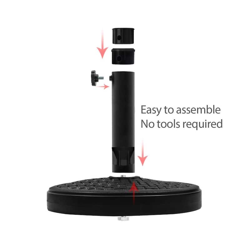 Pellebant 10 X 6.5 FT Patio Market Umbrella with Base