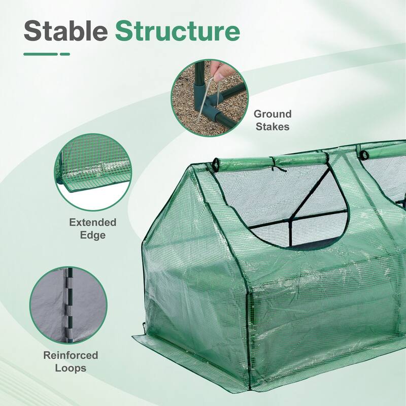 Aoodor Raised Garden Bed with Mini Greenhouse Cover