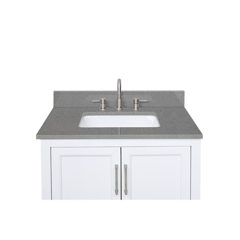 Avanity Quartz Vanity Top with Rectangular Undermount Sinks