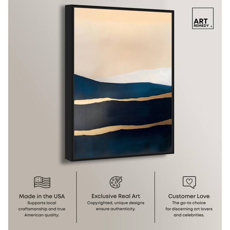 Golden Seam II Canvas by Art Remedy