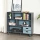 preview thumbnail 8 of 10, 3-Tier Floor Standing Child Bookcase Open Shelves Cabinet with Drawers