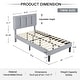 preview thumbnail 69 of 70, Kids Bed Frame, Height Adjustable Upholstered Bed, Twin Size Bed Set of 2