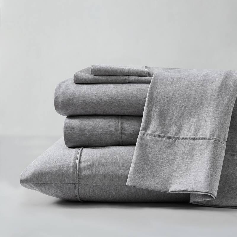 Kenneth Cole Solid Cationic Brushed Solid Sheet Sets - Dark Grey - Queen
