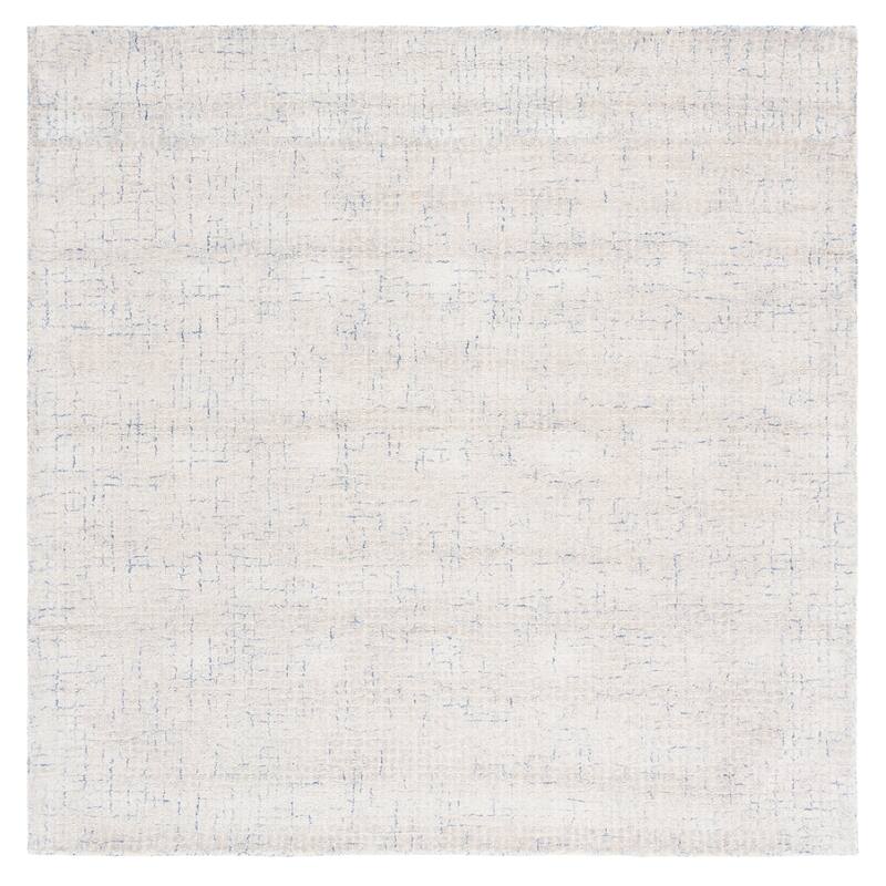SAFAVIEH Handmade Abstract Lilo Modern Wool Rug - 6' Square - Silver/Blue