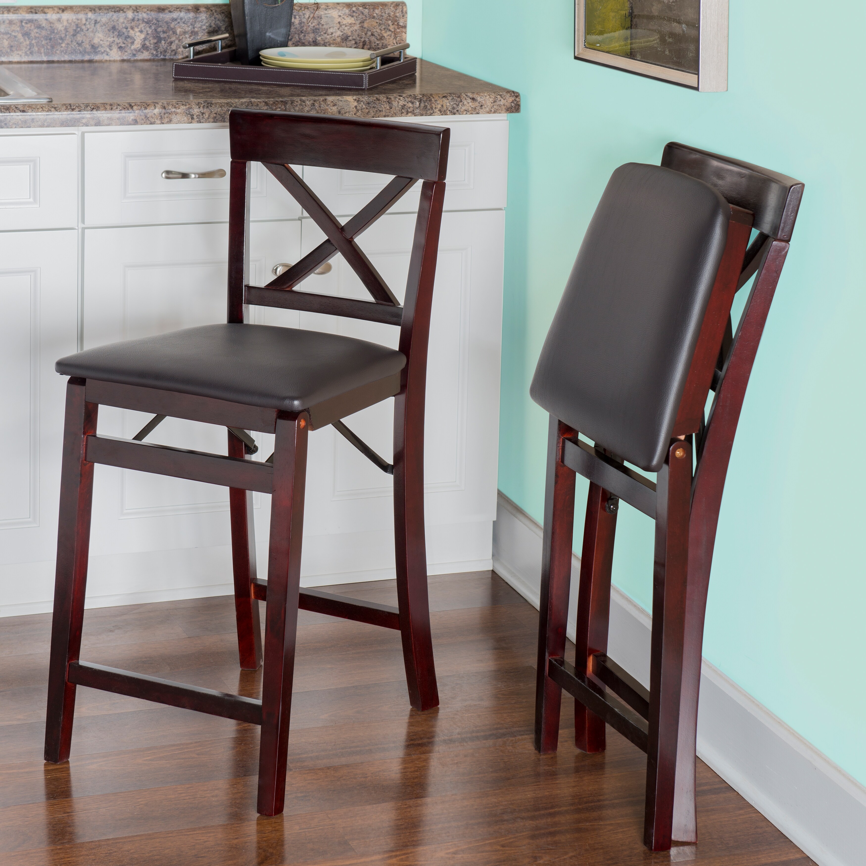 folding kitchen counter stools