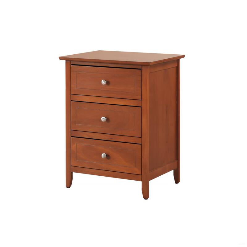 Daniel 3-drawer Transitional Wooden Nightstand