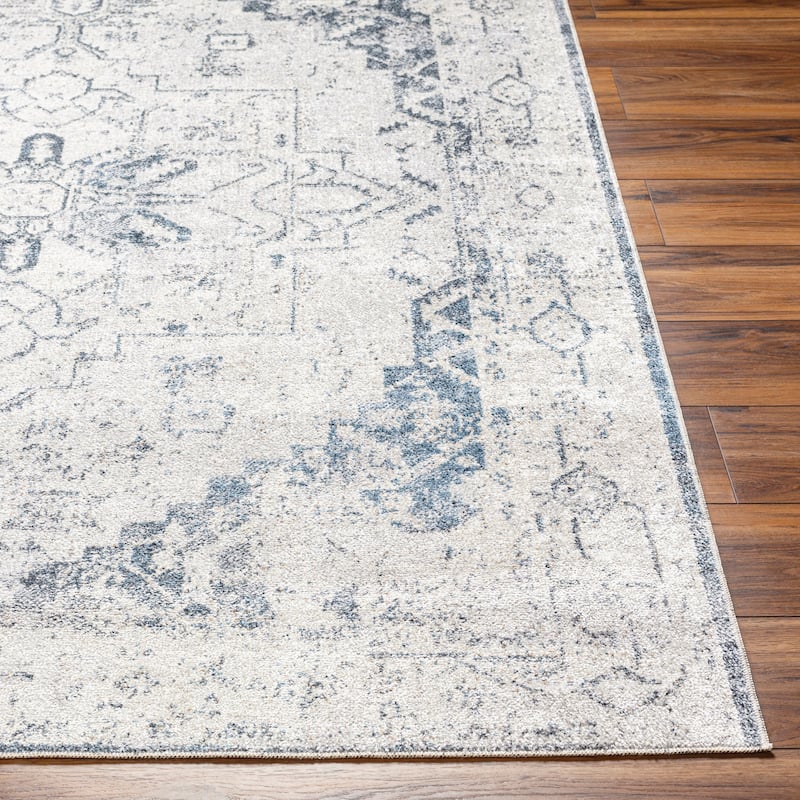Livabliss Traditional Lillian Medallion Washable Area Rug