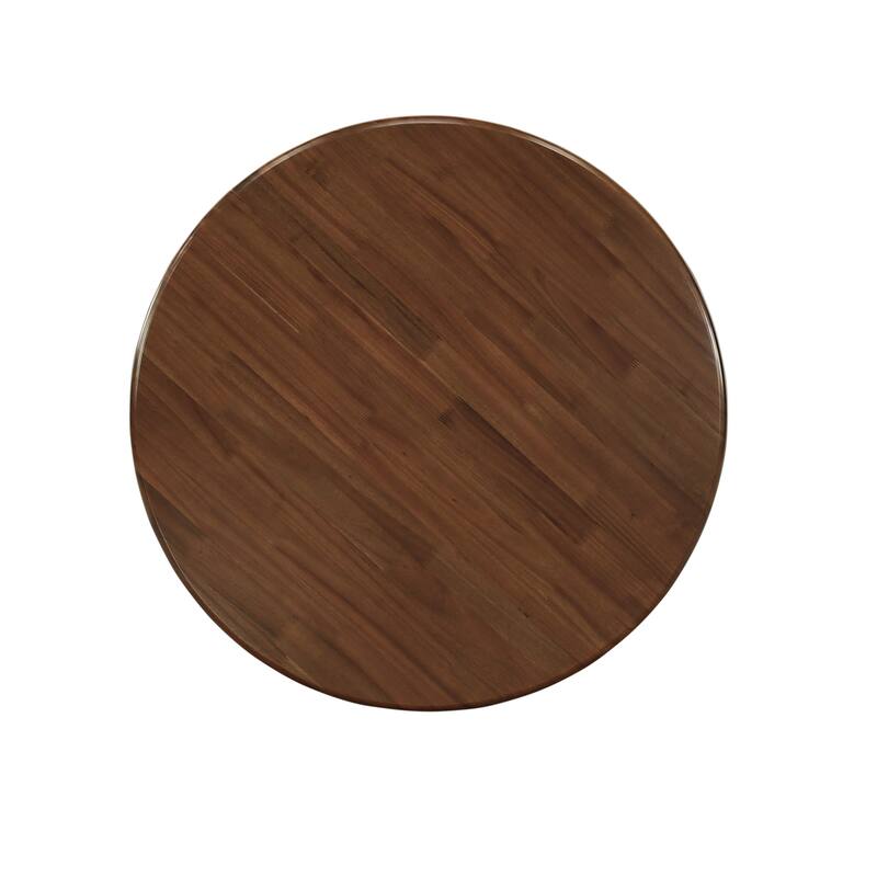 East West Furniture Dining Table Set Consists of a Round Kitchen Table and Parson Chairs, Antique Walnut (Pieces Options)