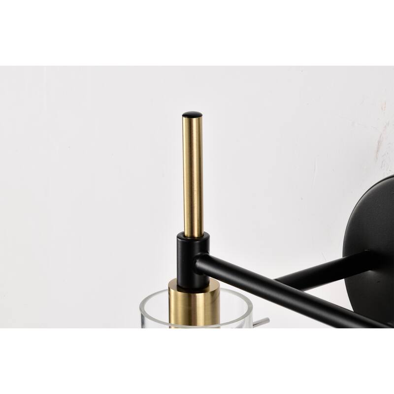 14 Inch Clear Glass Design Wall Sconces with 2 Light (SOLD AS A PAIR)