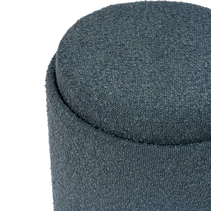 Esme Boucle Tufted Storage Ottoman with Removable Tray Top Ottoman