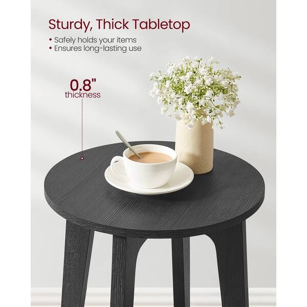 Round Side Table Wood With Drawer • Wooden Side Table Bedroom • Round End Table for Living Room • Round Nightstand • Side Table Oak-style