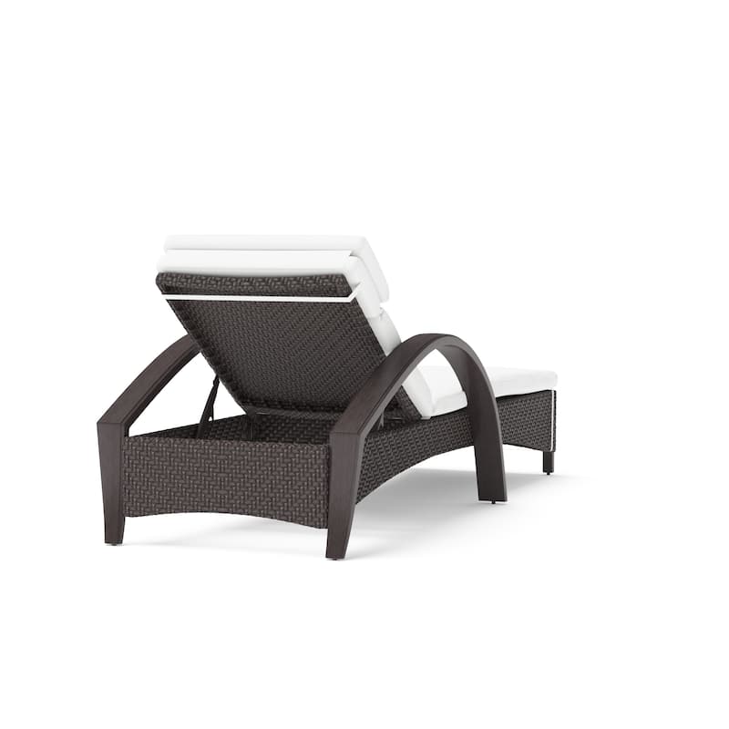Barcelo 2 Piece Sunbrella Outdoor Patio Chaise Lounges Set