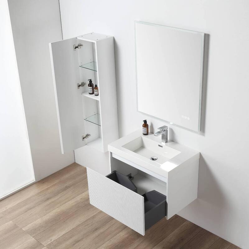 Blossom Positano 30" Floating Vanity with Sink & Side Cabinet