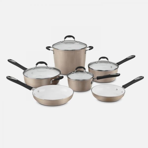 Cuisinart 59-10CH Elements 10-Piece Non-Stick Cookware Set, Champagne - Bed  Bath & Beyond - 23146491