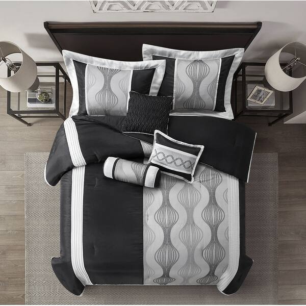 Grand Avenue Daniella 7-Piece Modern Geometric Comforter Set
